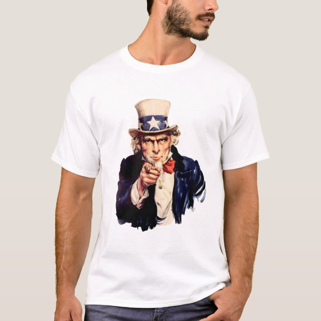 Retro US Uncle Sam T-Shirt (Vorderseite)