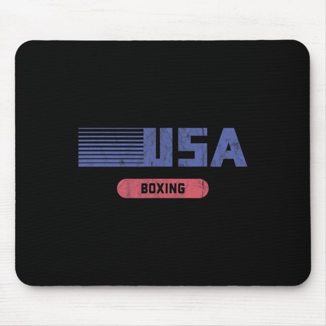 Retro Usa 2020 Team American Boxing Vintag Mousepad (Vorne)