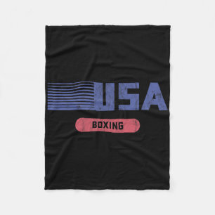 Retro USA 2020 Team Amerikanisches Boxen Vintage Fleecedecke