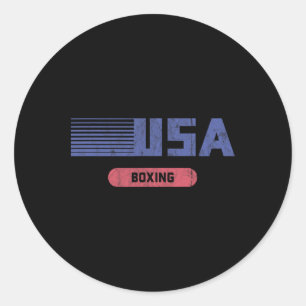 Retro USA 2020 Team Amerikanisches Boxen Vintage Runder Aufkleber