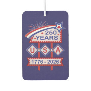 Retro USA 250. Jubiläums-Marquee-Schild 1776-2026 Autolufterfrischer