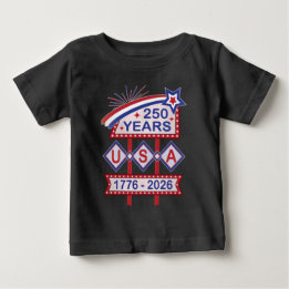Retro USA 250. Jubiläums-Marquee-Schild 1776-2026 Baby T-shirt