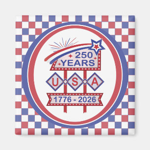 Retro USA 250. Jubiläums-Marquee-Schild 1776-2026 Magnet