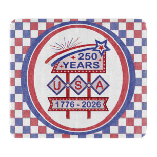 Retro USA 250. Jubiläums-Marquee-Schild 1776-2026 Schneidebrett