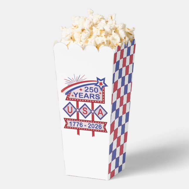 Retro USA 250th Anniversary Marquee Sign 1776-2026 Geschenkschachtel (Geplatzt)