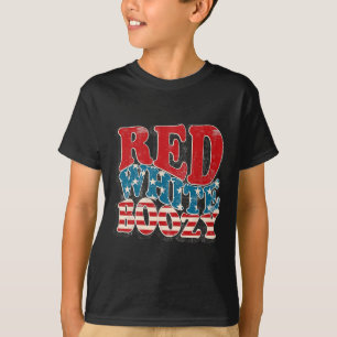 Retro USA 4. Juli Amerika Flaggen rot weiß Boozy T-Shirt