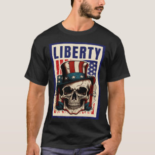 Retro USA Amerikanische Unabhängigkeitstag Skull T T-Shirt