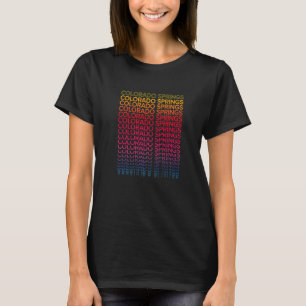 Retro USA Colorful City Nostalgie Colorado Spring T-Shirt