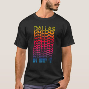 Retro USA farbenfrohe Stadt Nostalgic Dallas T-Shirt
