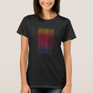 Retro USA farbenfrohe Stadt nostalgisches Oklahoma T-Shirt