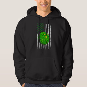 Retro Usa Flag Bowling Kleeblatt Sports St Patrick Hoodie