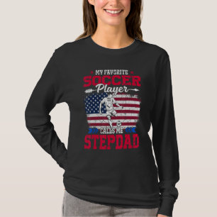 Retro-USA-Flagge Fußballspieler nennt mich Stiefva T-Shirt