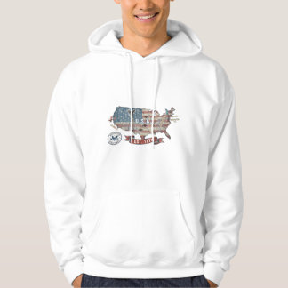 Retro-USA-Flagge-Grafik-Kapuzenpullover | Abgenutz Hoodie