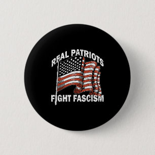 Retro-USA-Flagge Lustig Echte Patrioten Bekämpfen Button