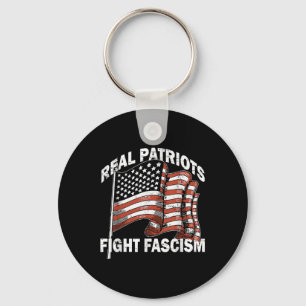 Retro-USA-Flagge Lustig Echte Patrioten Bekämpfen Schlüsselanhänger
