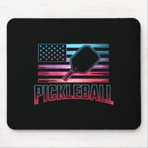 Retro-USA-Flagge patriotisches Pickleball-Schläger Mousepad