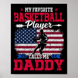 Retro-USA-Flagge-Skelett-Player nennt mich Daddy 4 Poster