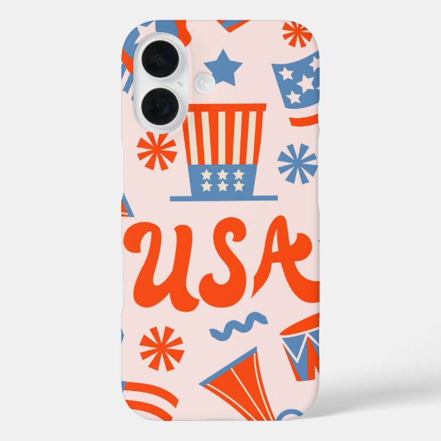 Retro USA-Parade – 4. Juli Case-Mate iPhone Hülle (Rückseite)