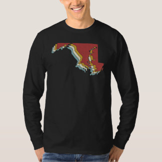 Retro USA Staat Vintag Map Maryland T-Shirt