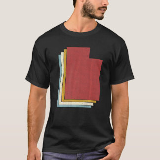Retro USA Staat Vintag Map Utah T-Shirt