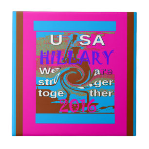 Retro USA Stärker Zusammen Abstract Art Druck Fliese