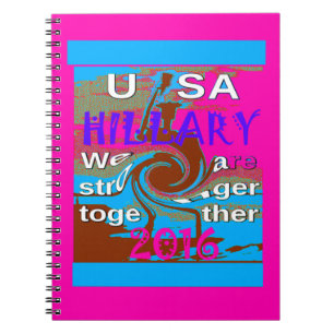 Retro USA Stärker Zusammen Abstract Art Druck Notizblock