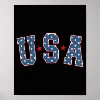 Retro USA Stern 4. Juli Patriotisch Unabhängig Poster