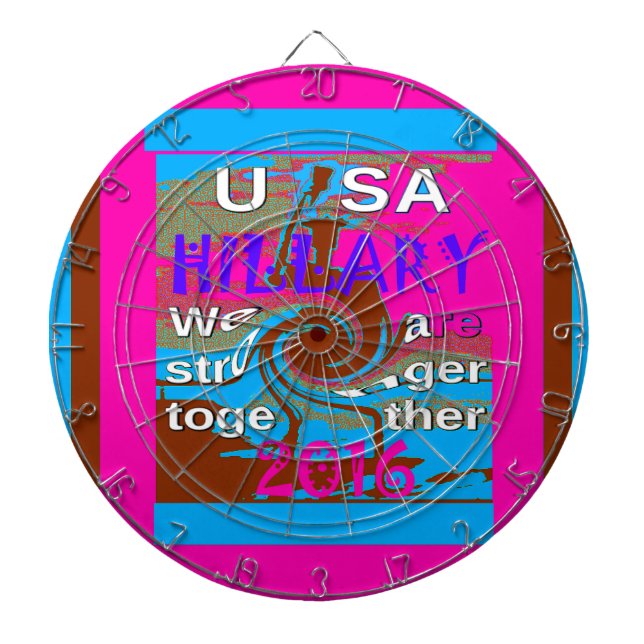 Retro USA Stronger Together Abstrakt Art Print Dartscheibe (vorne)