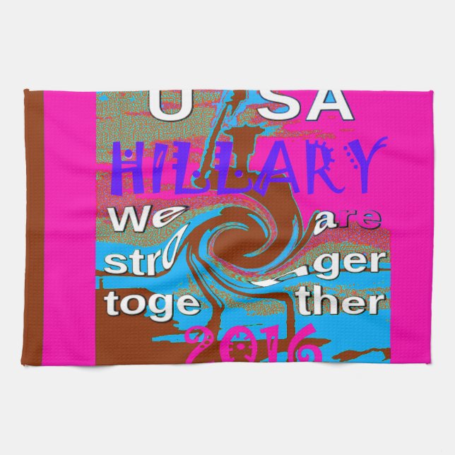 Retro USA Stronger Together Abstrakt Art Print Geschirrtuch (Horizontal)