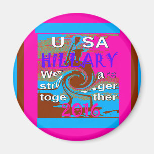 Retro USA Stronger Together Abstrakt Art Print Magnet