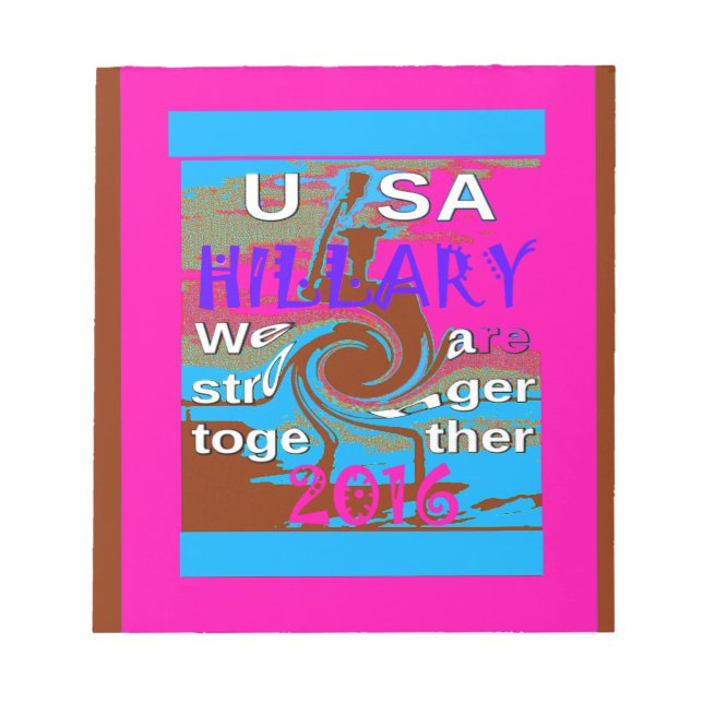 Retro USA Stronger Together Abstrakt Art Print Notizblock (Vorderseite)