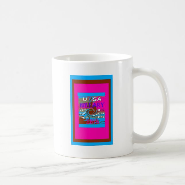 Retro USA Stronger Together Abstrakt Art Print Tasse (Rechts)