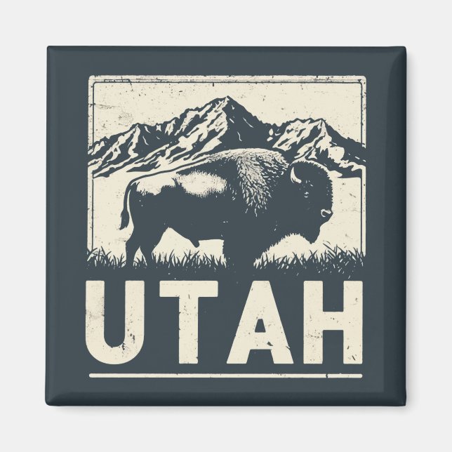 Retro Utah Magnet (Vorne)