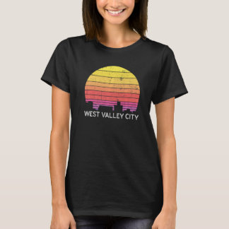 Retro Utah West Valley City Skyline Vintage Urban  T-Shirt