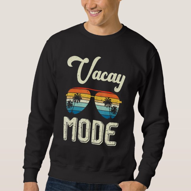 Retro Vacay Mode Beach Sonnenbrille Sommer Sweatshirt (Vorderseite)