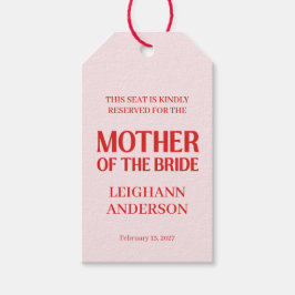 Retro Valentine Bridal Shower Red Pink Geschenkanhänger