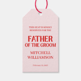 Retro Valentine Bridal Shower Red Pink Geschenkanhänger