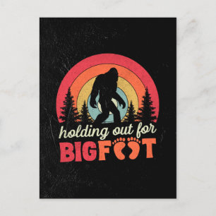 Retro Valentine Day-Geschenk für Bigfoot Postkarte