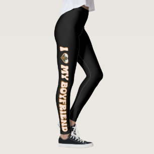Retro Valentine Heart Foto I Liebe Mein Freund Leggings