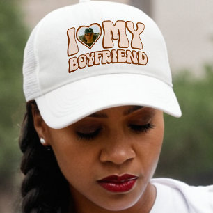 Retro Valentine Heart Foto I Liebe Mein Freund Truckerkappe