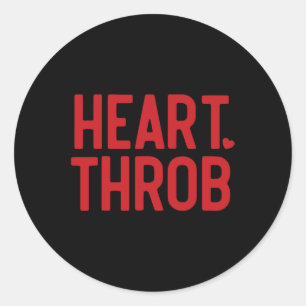 Retro Valentine Heart Throb Kleinkind Boy Valentin Runder Aufkleber