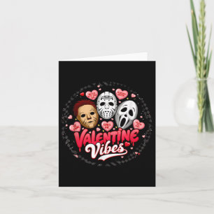 Retro Valentines Vibes Horror Movies Charaktere Karte