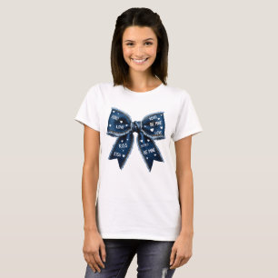 Retro-Valentins-Schleife Denim T-Shirt