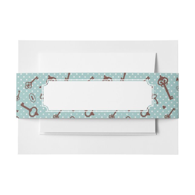 Retro Valentinsgruß-Schlüssel Einladungsbanderole (Vorderseite Beispiel)