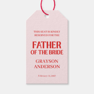 Retro Valentinstag Brautparty Rot Pink Geschenkanhänger