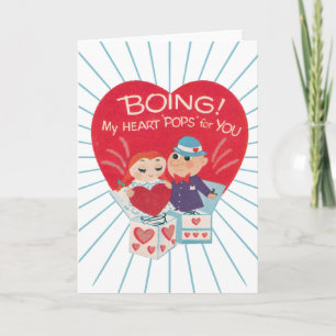 Retro-Valentinstag-Karten im Vintage-Stil Feiertagskarte