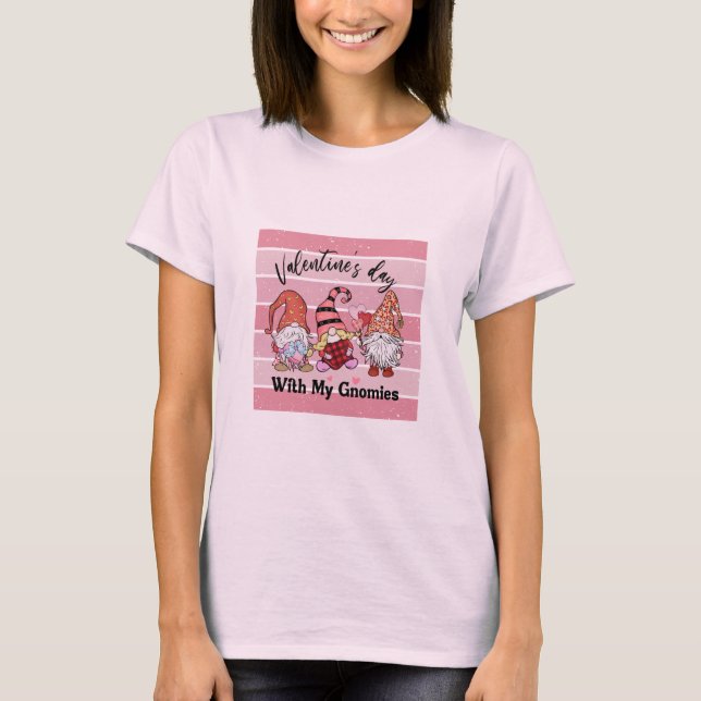 Retro-Valentinstag mit meinen Gnomen T-Shirt (Vorderseite)