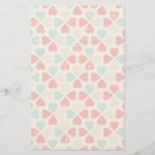 Retro Valentinstag-Muster Briefpapier