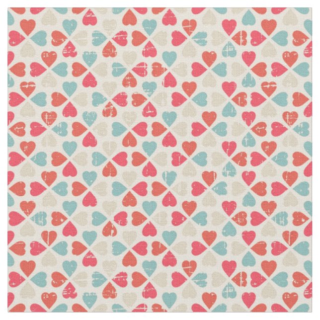 Retro Valentinstag-Muster Stoff (Nahaufnahme)