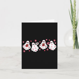 Retro Valentinstag Niedlich Ghost Boo Spooky Fraue Karte